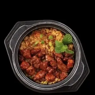 Hình ảnh Cơm rang giòn gà xá xíu