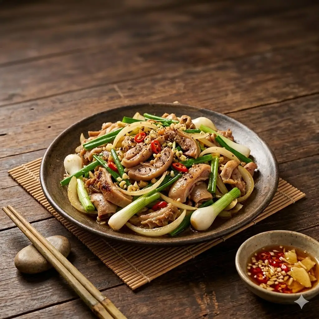 Hình ảnh Cơm Bao Tử Cá Ba Sa Xào Sả Ớt