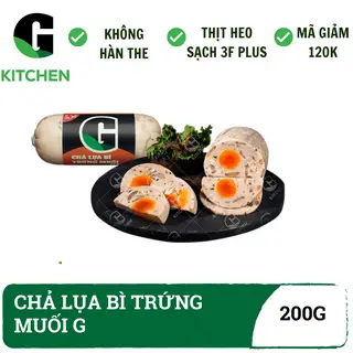 Hình ảnh Chả lụa bì trứng muối G Kitchen 200g