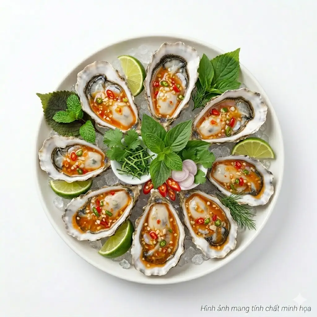 Hình ảnh Hàu nướng sốt Thái 10 con