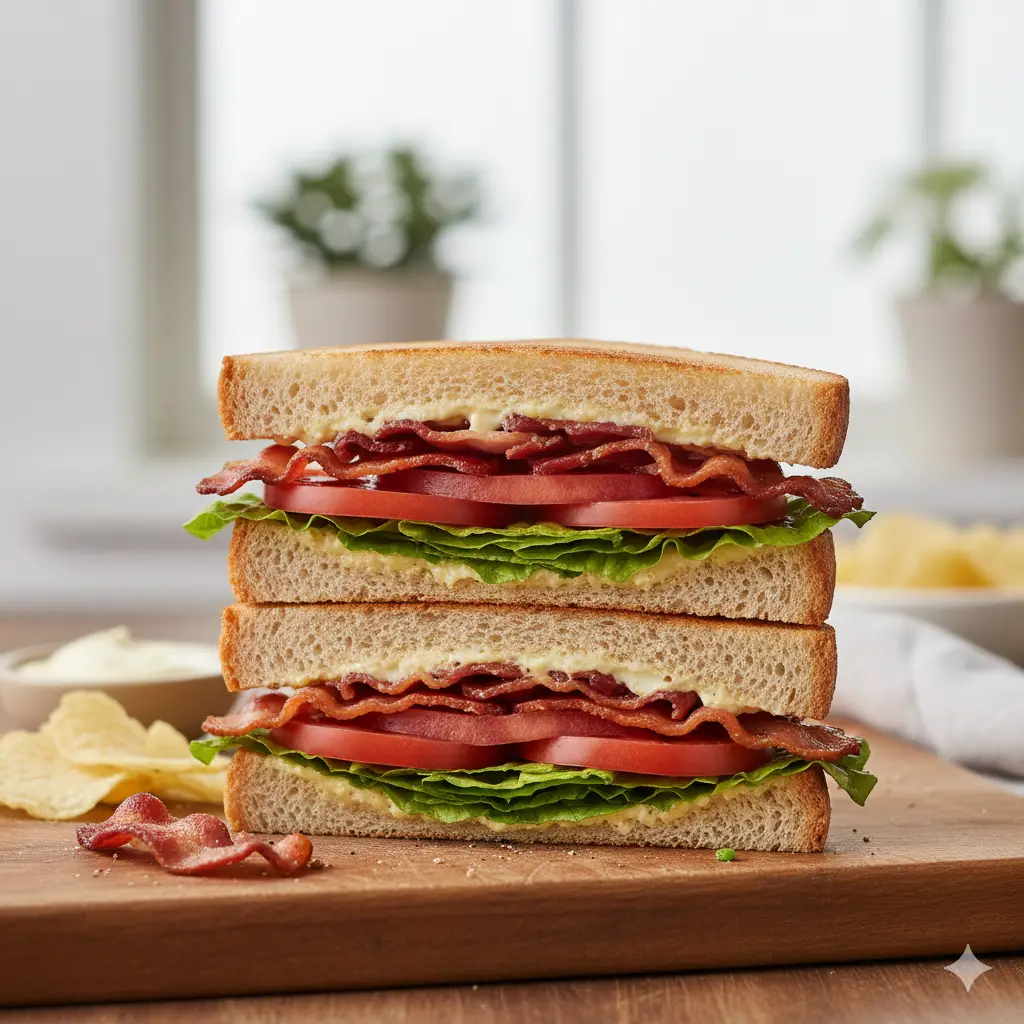 Hình ảnh Sandwich thịt áp chảo (1/2)