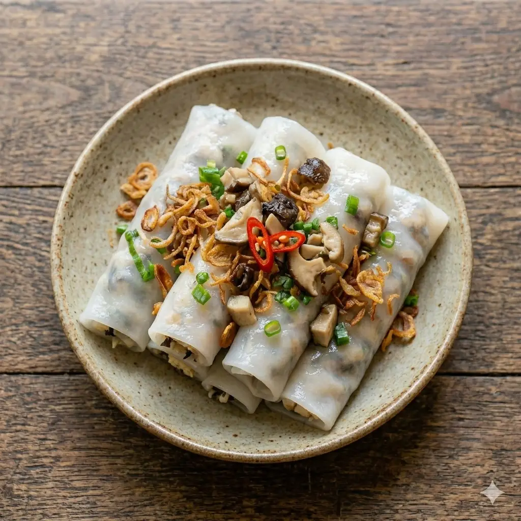 Hình ảnh Bánh cuốn tứ sắc chay
