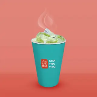 Hình ảnh Trà sữa Thái xanh nóng - hot Thai green milk tea