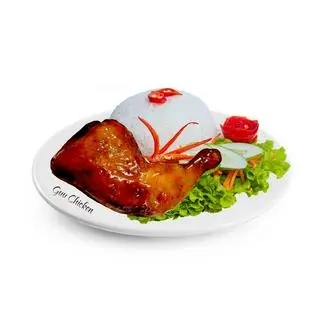 Hình ảnh Cơm gà góc tư sốt cay nóng