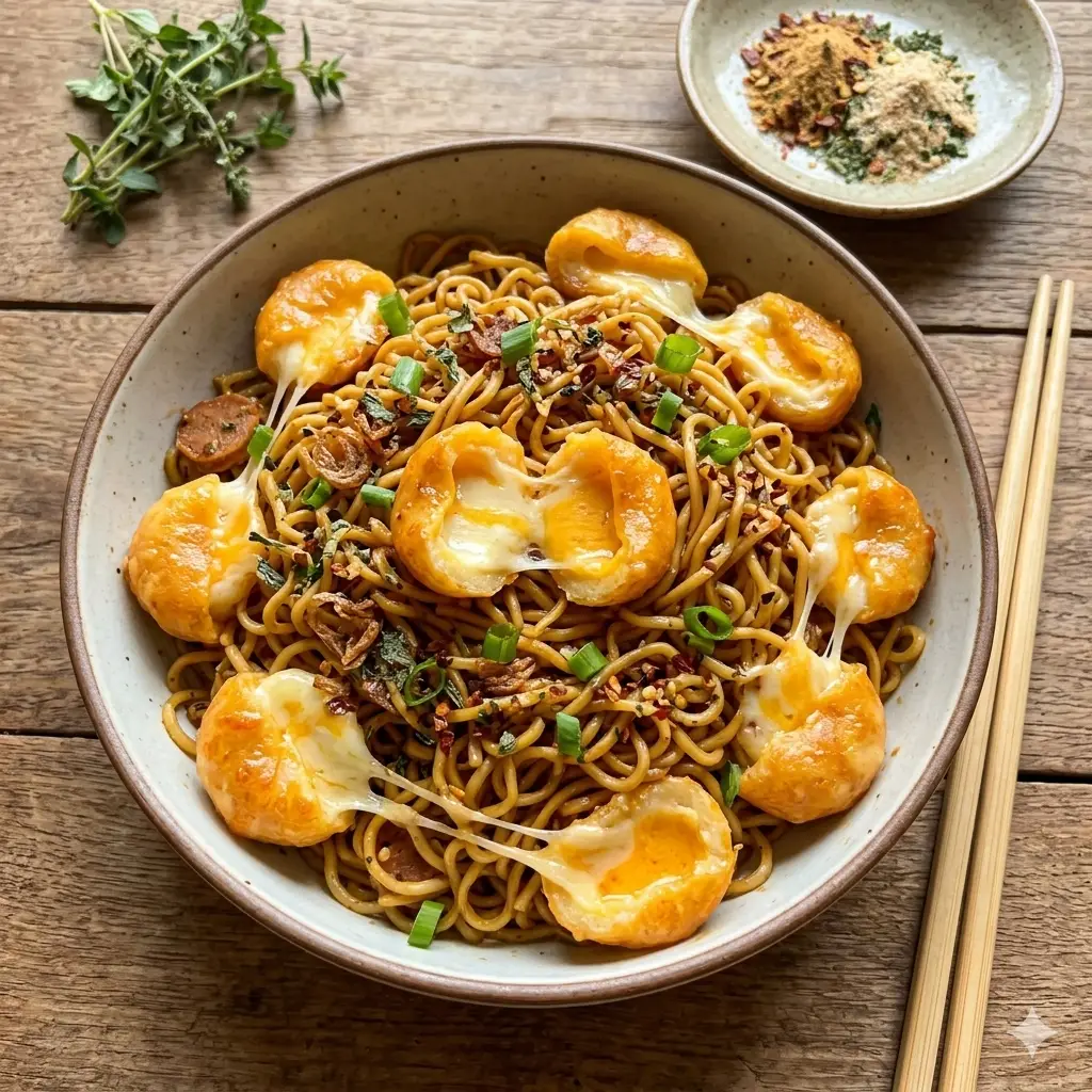 Hình ảnh Phở trộn gà & bò viên