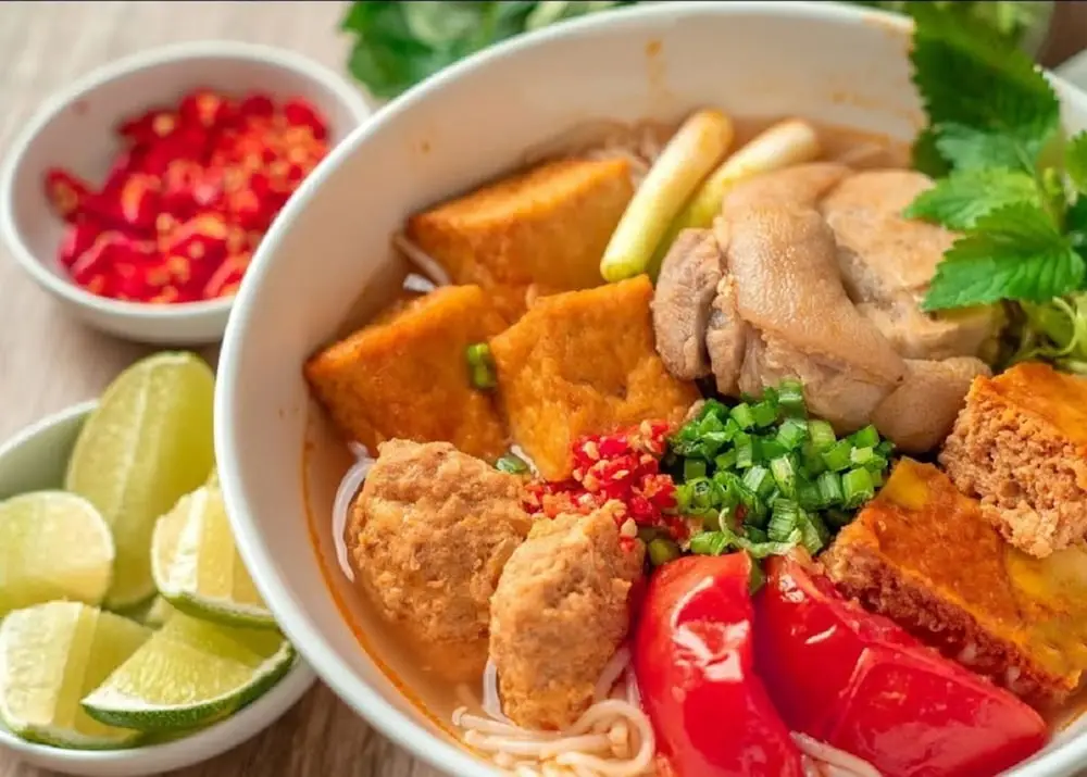 Hình ảnh Bún riêu giò gân thập cẩm