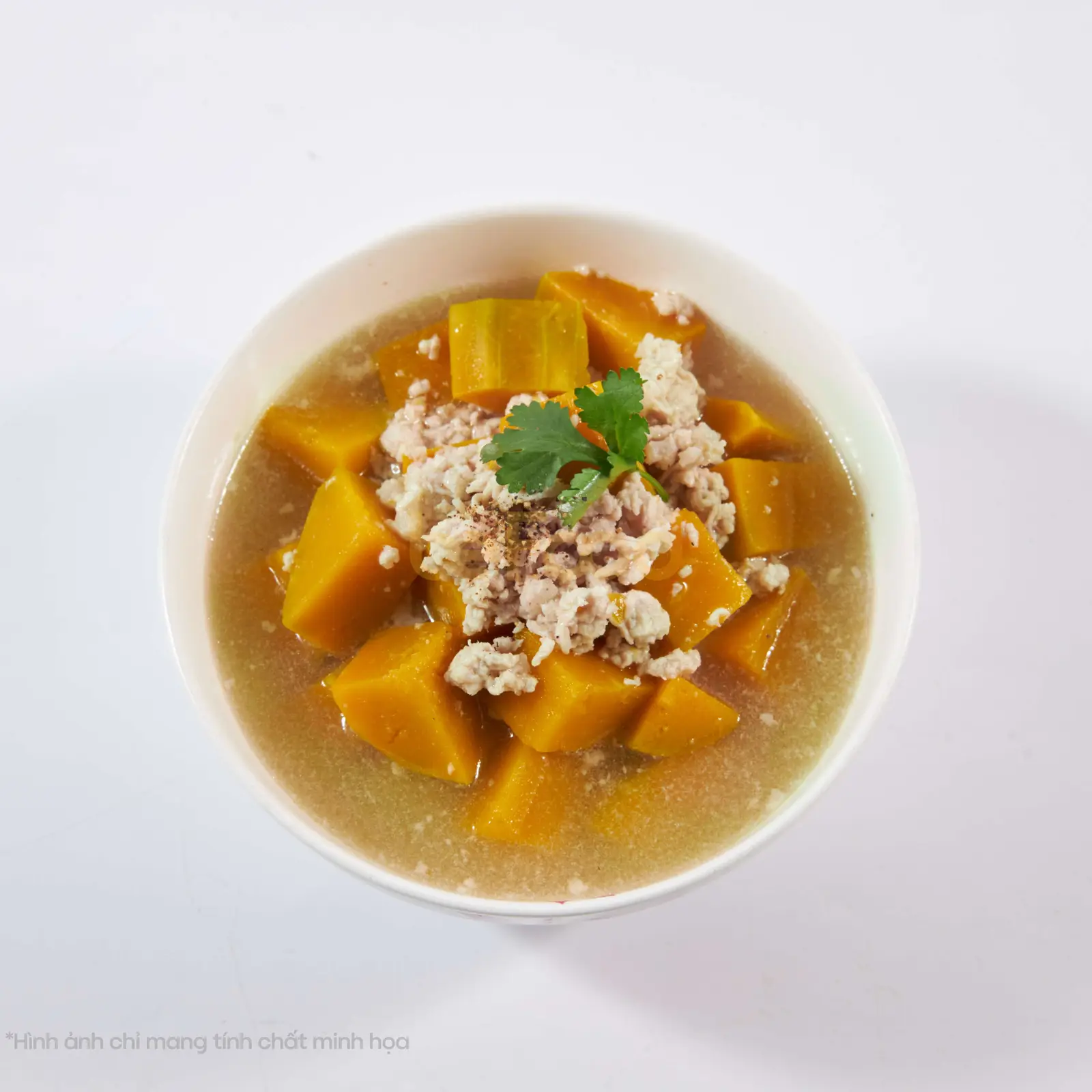 Hình ảnh Cơm canh bí đỏ sườn non
