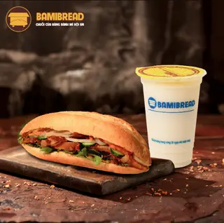 Hình ảnh Combo Bánh mì Gà nướng sả - Sữa đậu Bami