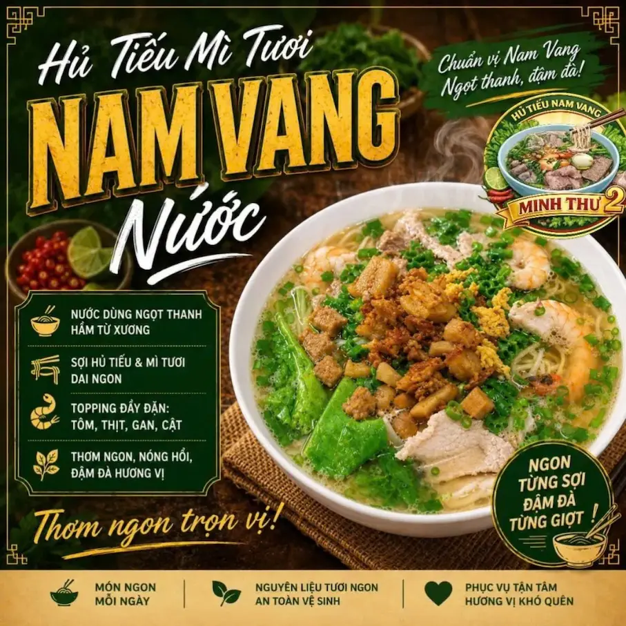 Hình ảnh Hủ Tiếu Nam Vang Minh Thư 2 - Nui, Bánh Canh & Hoành Thánh - Tân Thới Hiệp 21