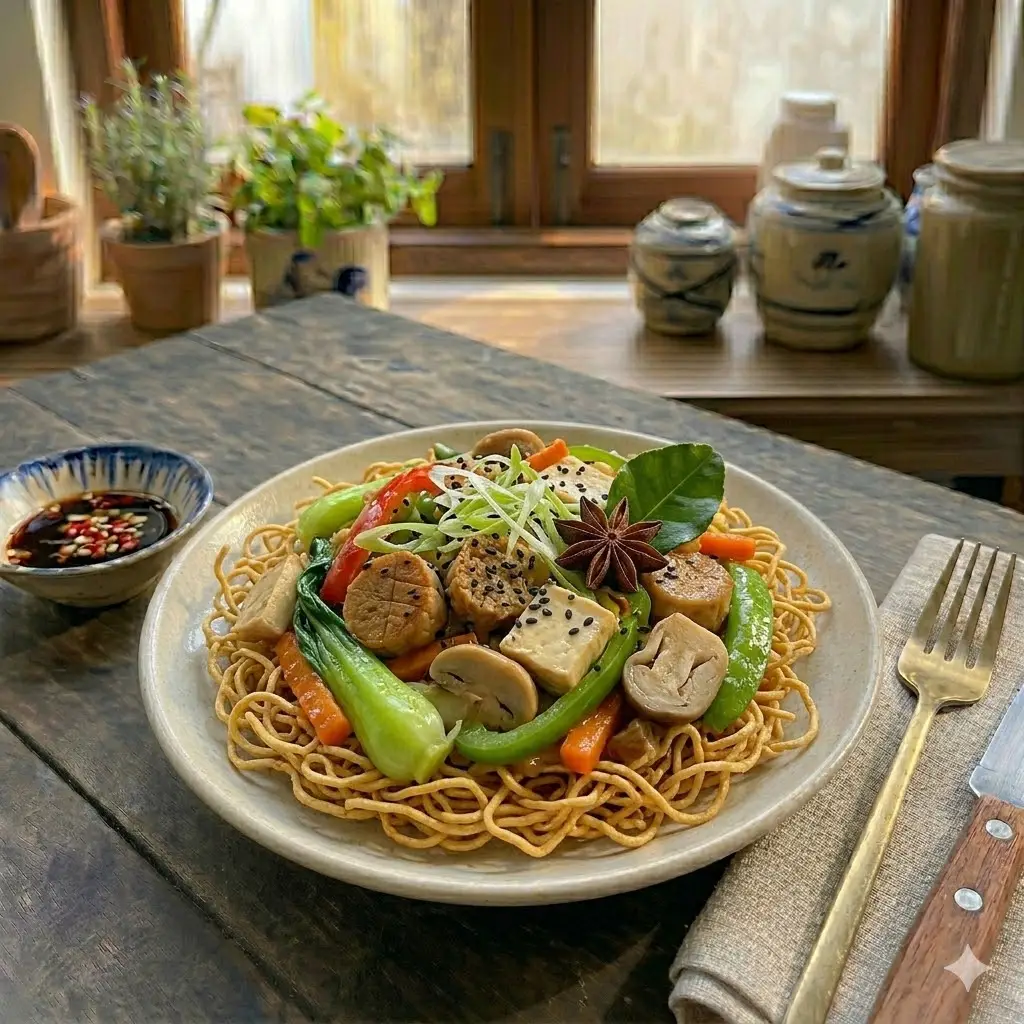 Hình ảnh Mỳ xào giòn chay