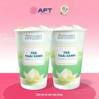Hình ảnh Combo 2 ly trà Thái xanh panna cotta LOTUSDeli - ly 400ml