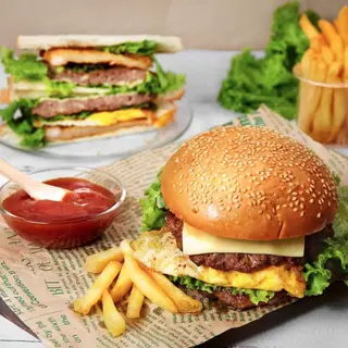 Hình ảnh Hamburger bò tôm