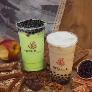 Hình ảnh Combo 2 - sữa tươi trân châu đường đen M - matcha trân châu đường đen M