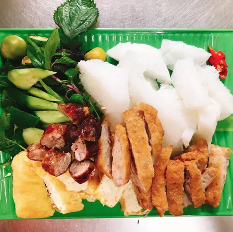 Hình ảnh Combo 2 Bún đậu chả cốm - dồi rán