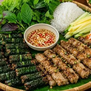 Hình ảnh Combo bò mỡ chài - bò lá lốt - rau - bánh tráng