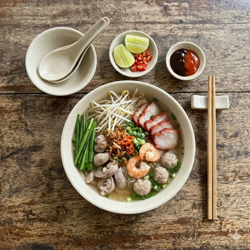Hình ảnh Combo Hủ tiếu xá xíu + Hủ tiếu xương