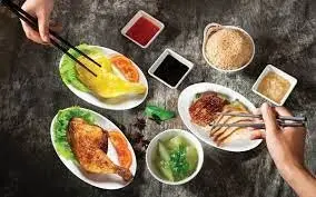 Hình ảnh Cơm gà hấp và xá xíu