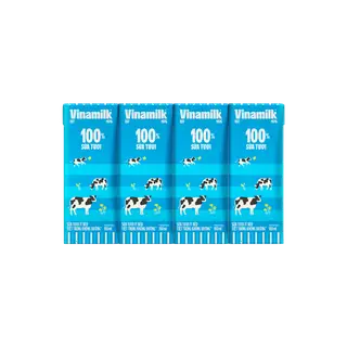 Hình ảnh Sữa tươi tiệt trùng Vinamilk 100% Ít béo không đường Lốc 4 hộp 180ml_04ET62_LOC