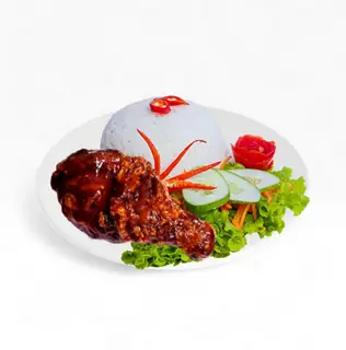 Hình ảnh Cơm gà sốt BBQ