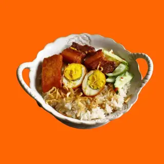 Hình ảnh Combo Xôi thịt trứng chả + Trà tắc