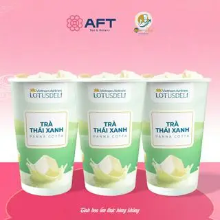 Hình ảnh Combo 3 ly trà Thái xanh panna cotta LOTUSDeli - ly 400ml