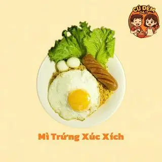 Hình ảnh Mì trứng xúc xích