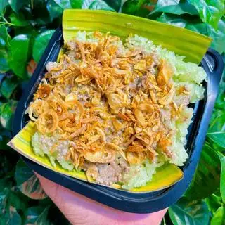 Hình ảnh Xôi lá dứa pate