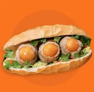 Hình ảnh Bánh mì xíu mại trứng muối