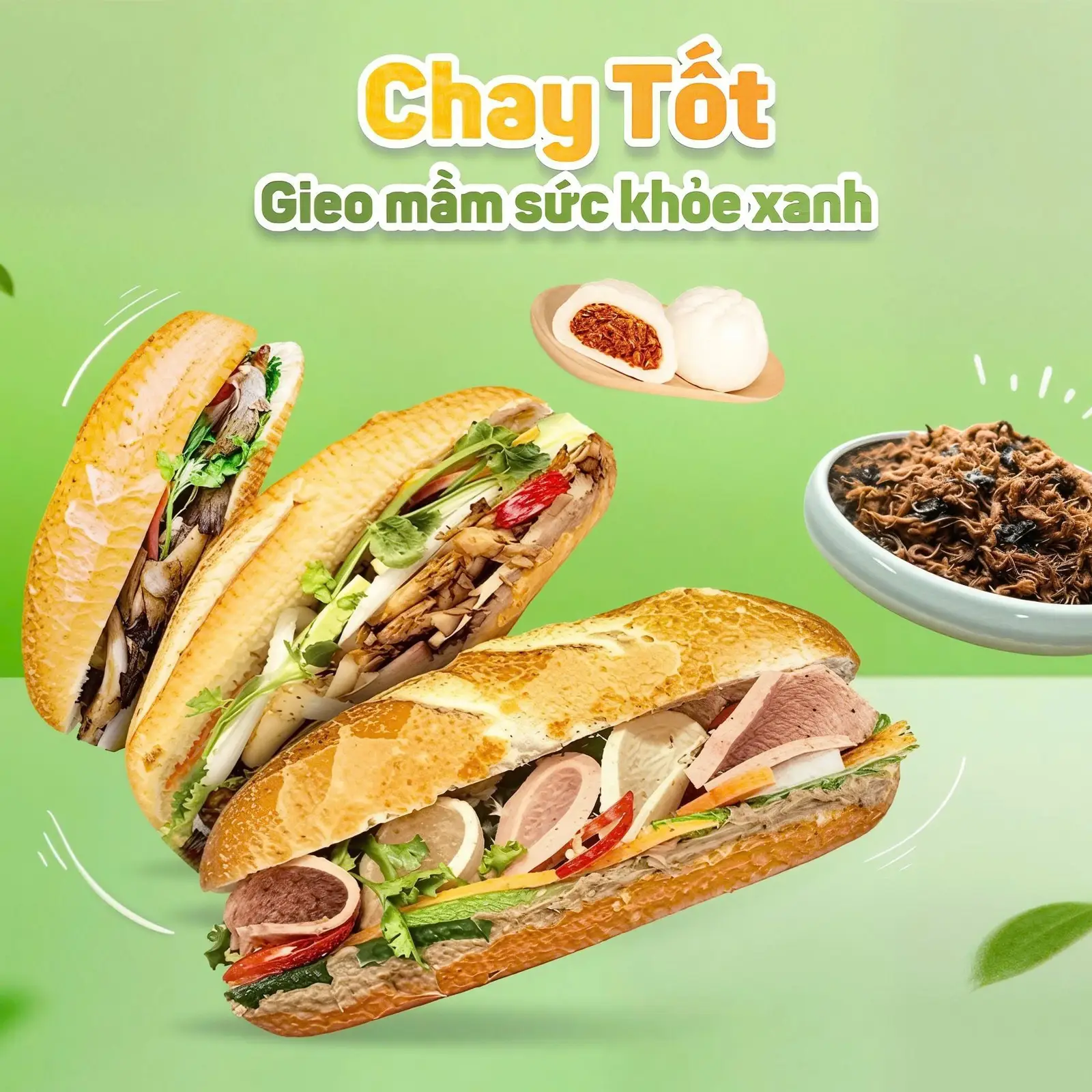 Hình ảnh Bánh Mì Chay Tốt, Bánh Bao Chay & Bánh Giò Chay - Âu Cơ