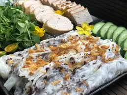 Hình ảnh Bánh cuốn nhân thịt mộng nhĩ + chả