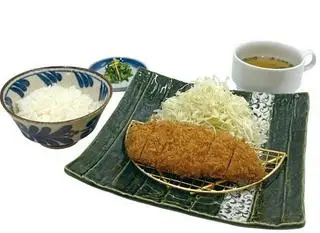 Hình ảnh Set cơm thịt heo chiên xù-ロースかつ定食