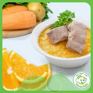 Hình ảnh Cháo sườn non sốt cam