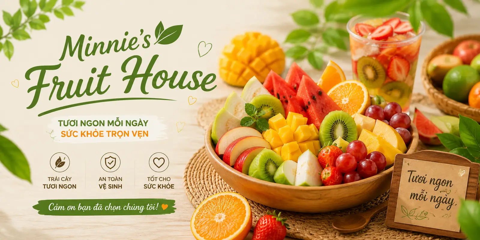 Hình ảnh Minnie's Fruit House - Trái Cây Tươi Cắt Gọt Sẵn, Nước Ép & Sinh Tố - Lê Ngã