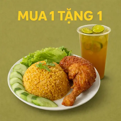 Hình ảnh Mua 1 Tặng 1 - mua 1 Cơm chiên gà tặng 1 Trà tắc