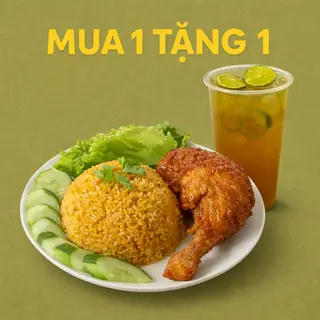Hình ảnh Mua 1 Tặng 1 - mua 1 Cơm chiên gà tặng 1 Trà tắc