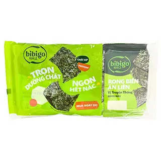 Hình ảnh Rong biển ăn liền Bibigo vị truyền thống - 4gr x 3