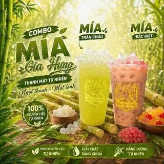 Hình ảnh Combo 2 món - nước mía trân châu - nước mía full topping