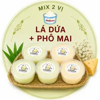 Hình ảnh Sữa chua mix 2 vị - 5 lá dứa - 5 phô mai