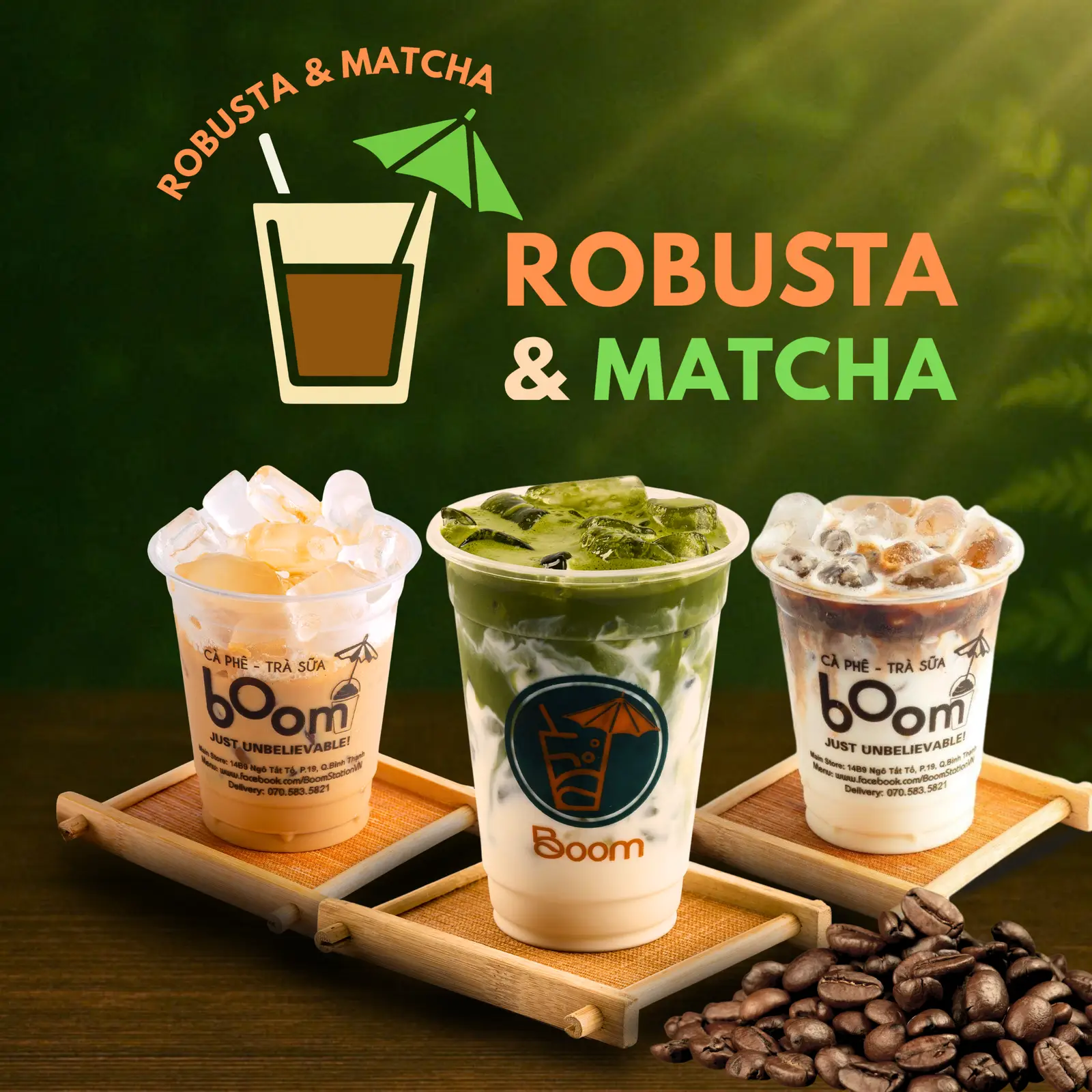 Hình ảnh Robusta & Matcha Loves Milk by Boom - Lê Lai