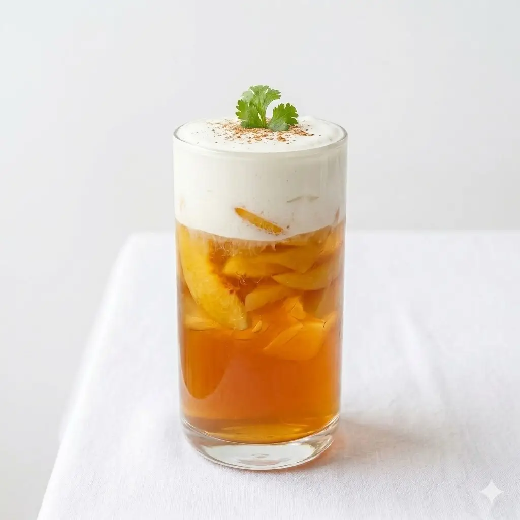 Hình ảnh Trà đào macchiato