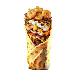 Hình ảnh Tacos đặc biệt bò mix tôm sốt bơ tỏi