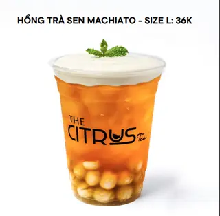 Hình ảnh Hồng trà sen machiato - size L