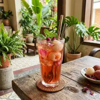 Hình ảnh Trà vải hoa hồng
