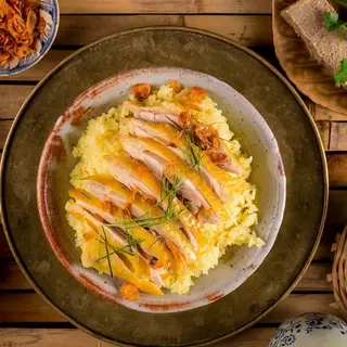 Hình ảnh Combo 2 xôi gà mỡ hành - kèm 2 đồ uống