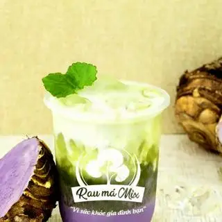 Hình ảnh Rau má khoai môn sữa dừa thạch lá dứa