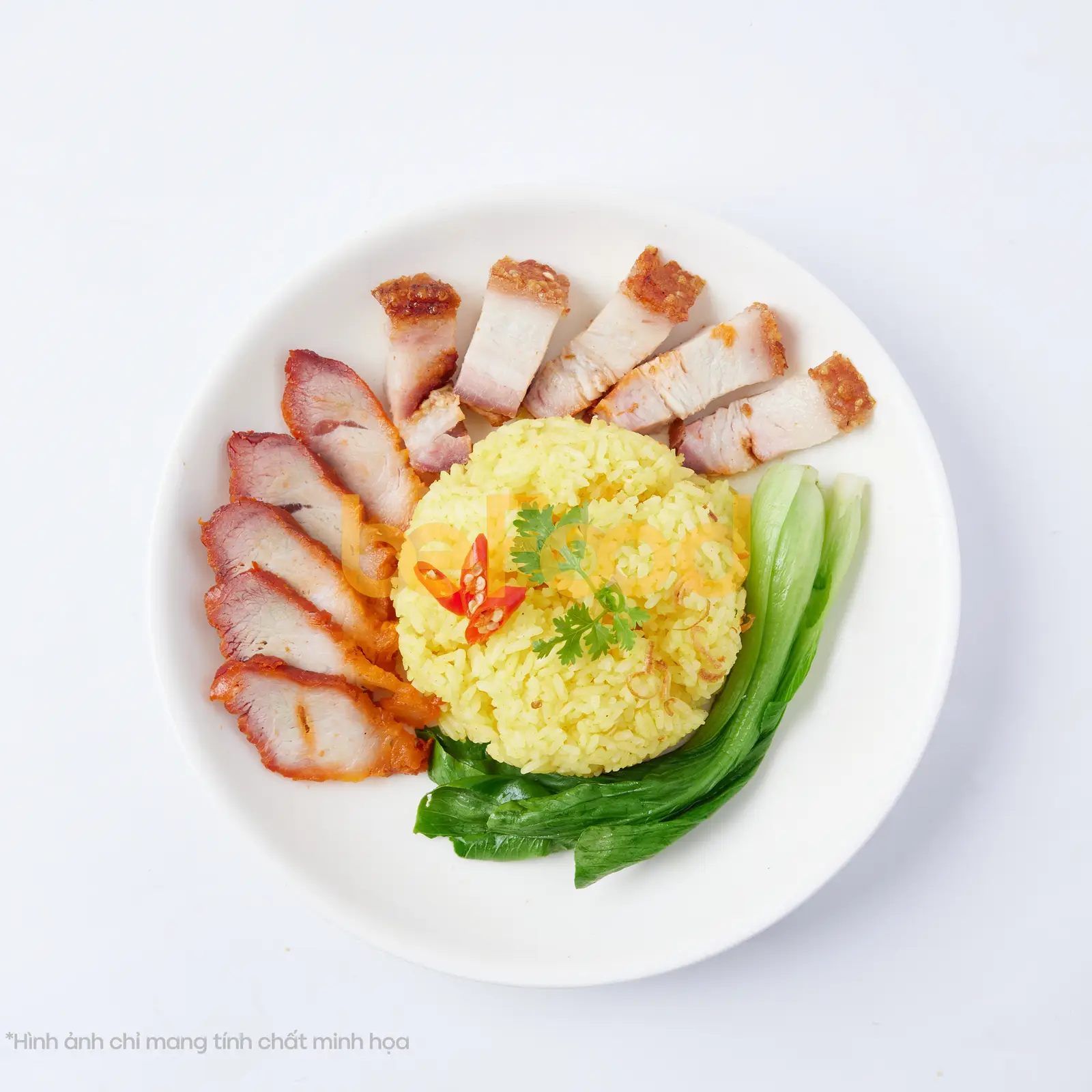 Hình ảnh Cơm heo quay - cà ri gà