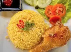 Hình ảnh Cơm đùi gà xối mỡ