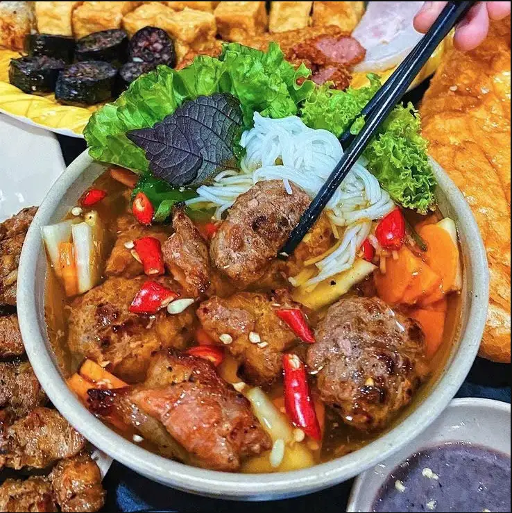 Hình ảnh Combo Bún Chả Than Hoa + Trà Tắc 