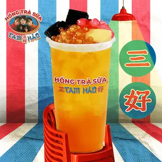 Hình ảnh Lục trà sủi bọt full topping - 泡沫綠茶 綜合配料