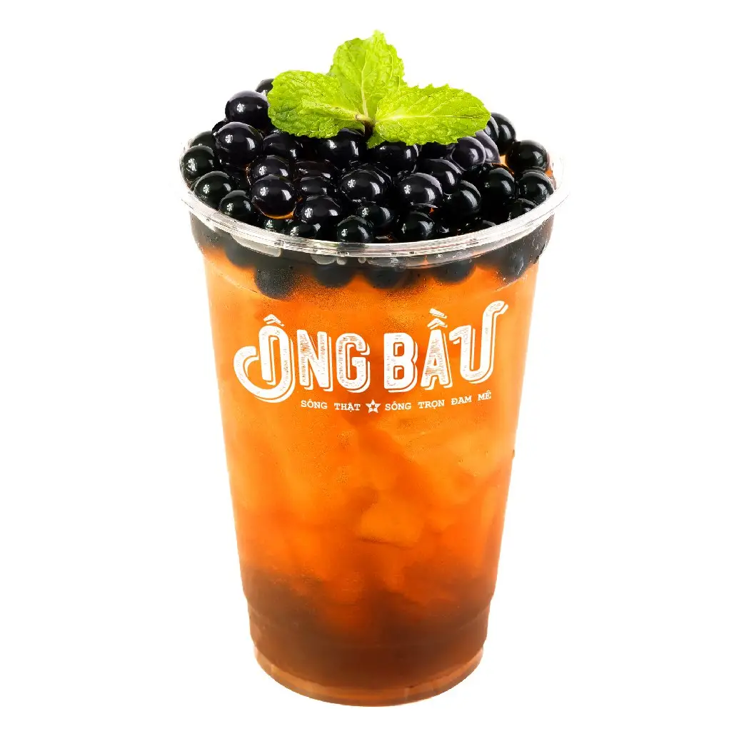 Hình ảnh Trà việt quất hạt boba Size M